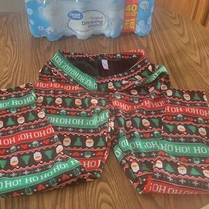 Festive Holiday Leggings - Black, Green, Red